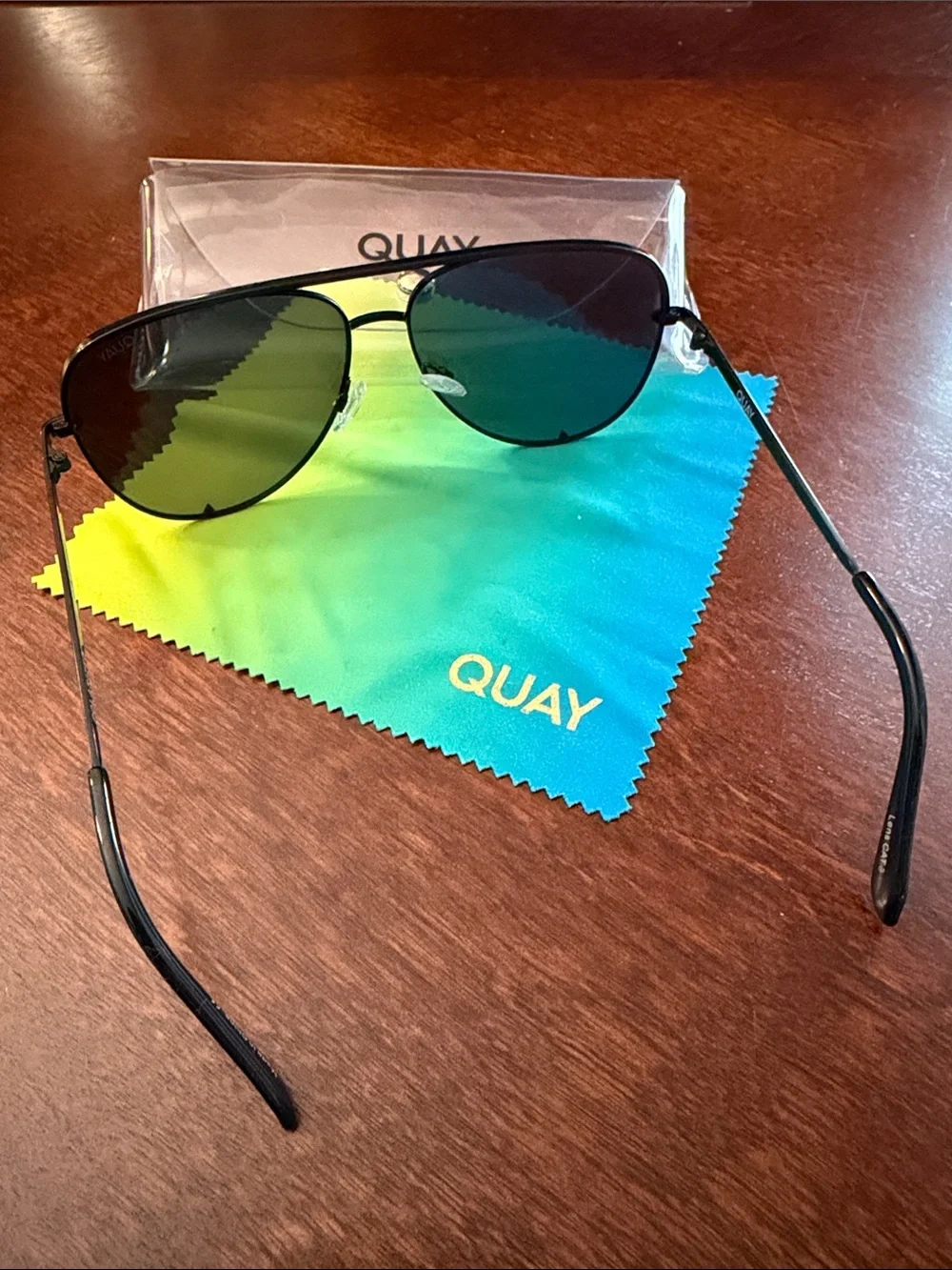 Quay Australia Black Aviator Sunglasses